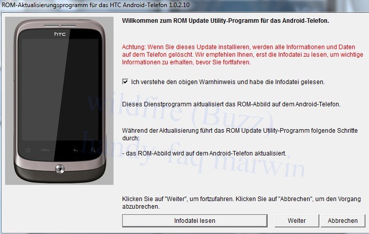 HTC Wildfire (Buzz) Software Update#1