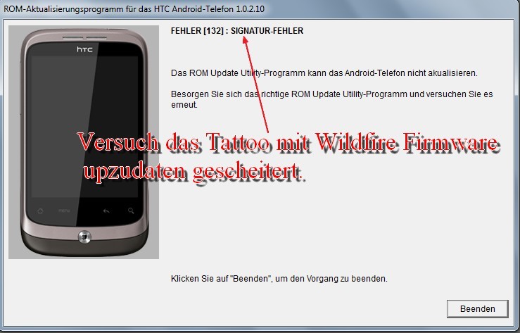 HTC Wildfire (Buzz) Software Update#7
Fehlgeschlagen
Signaturfehler
