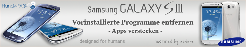 Banner S3 Programme entfernen Apps verstecken