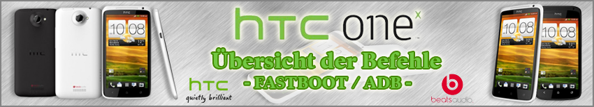 Banner HTC One X Übersicht Befehle
