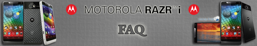 Banner Motorola Razr i  FAQ