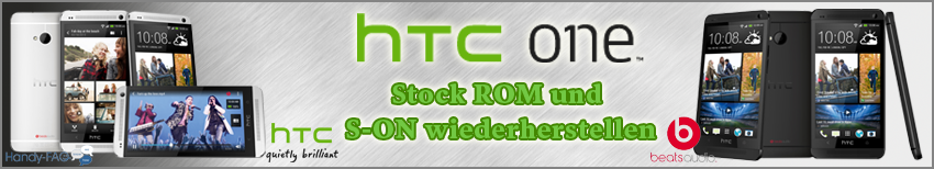 Banner HTC One Stock ROM und S ON wiederherstellen