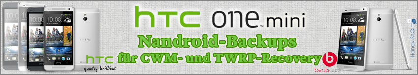 Banner HTC One Mini Nandroid Backups für CWM  und TWRP Recovery
