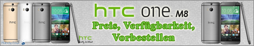 Banner HTC One M8 Preis Verfügbarkeit Vorbestellen